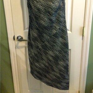 Banana Republic Black and White Midi Dress